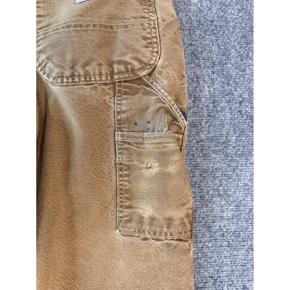 Carhartt FR Pants Mens 32x32 Brown Flame Resistant Workwear Duck Canvas Faded 10 - Picture 11 of 12